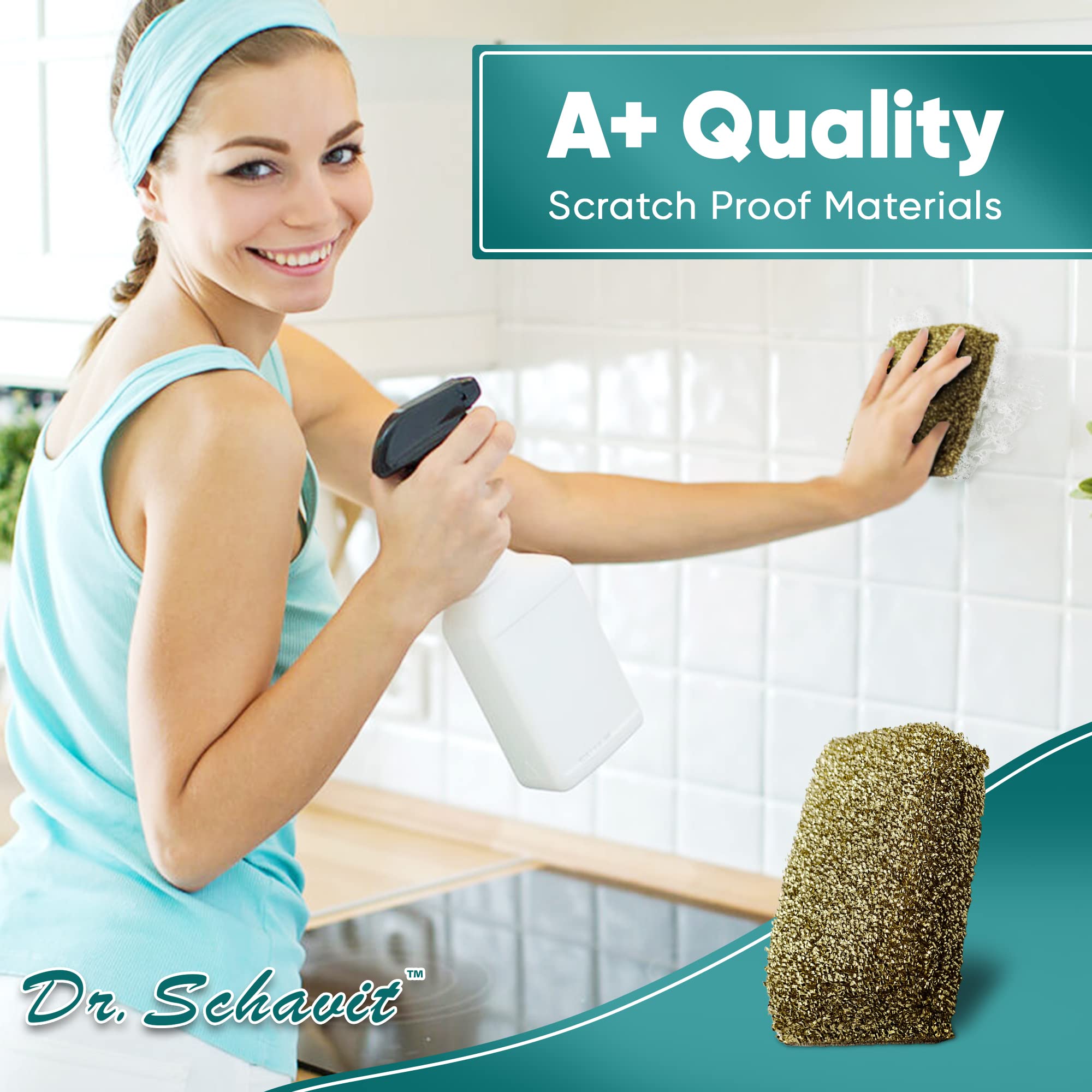 Perfect Scour 2 Pack Scrub Sponges for Kitchen - Multipurpose Non-Scratch Sponge with Heavy Duty Scouring Power - Soft and Fast Cleaning Scrubber
