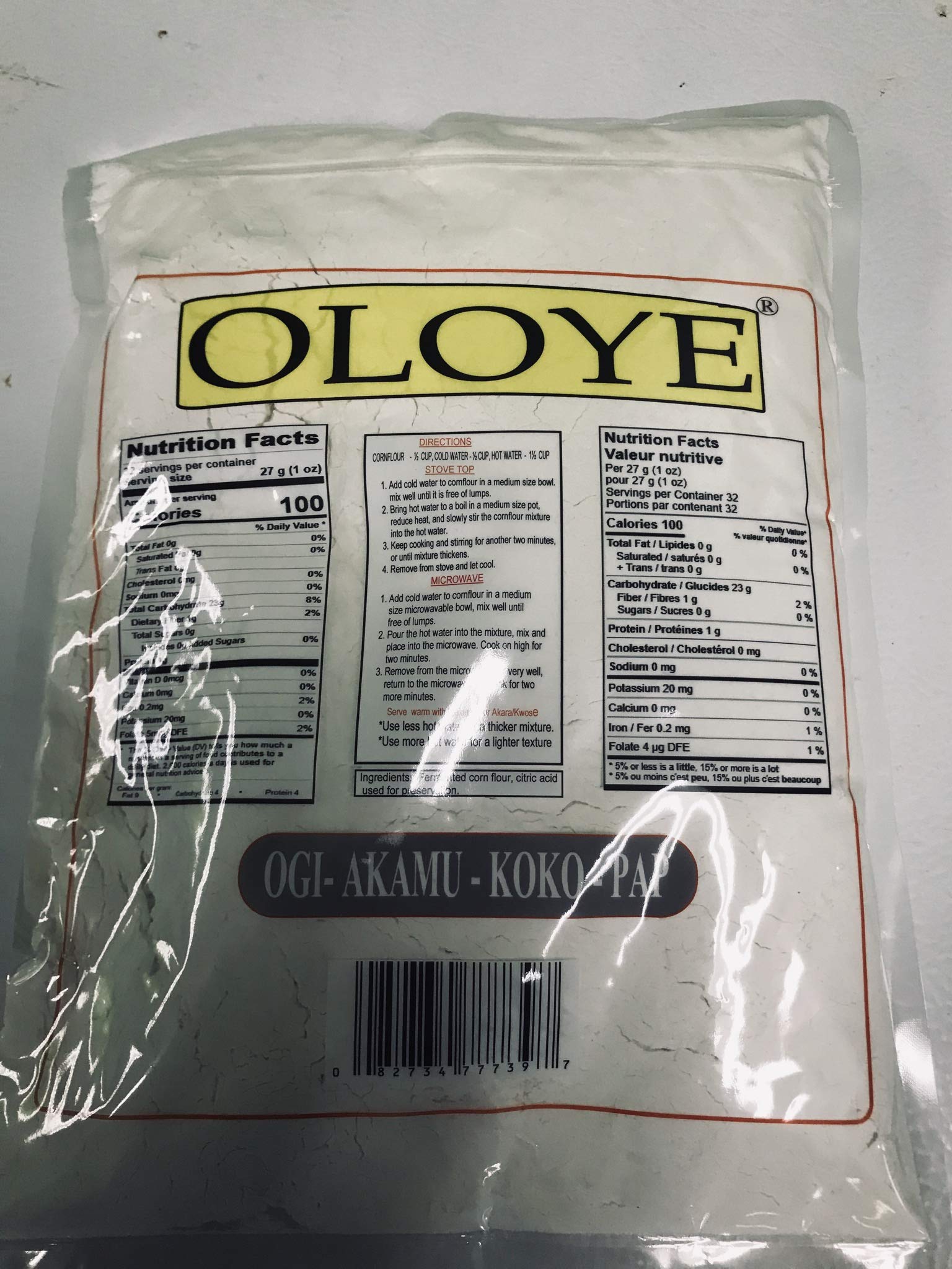 Oloye fermented corn flour (pap/ogi) 2lbs