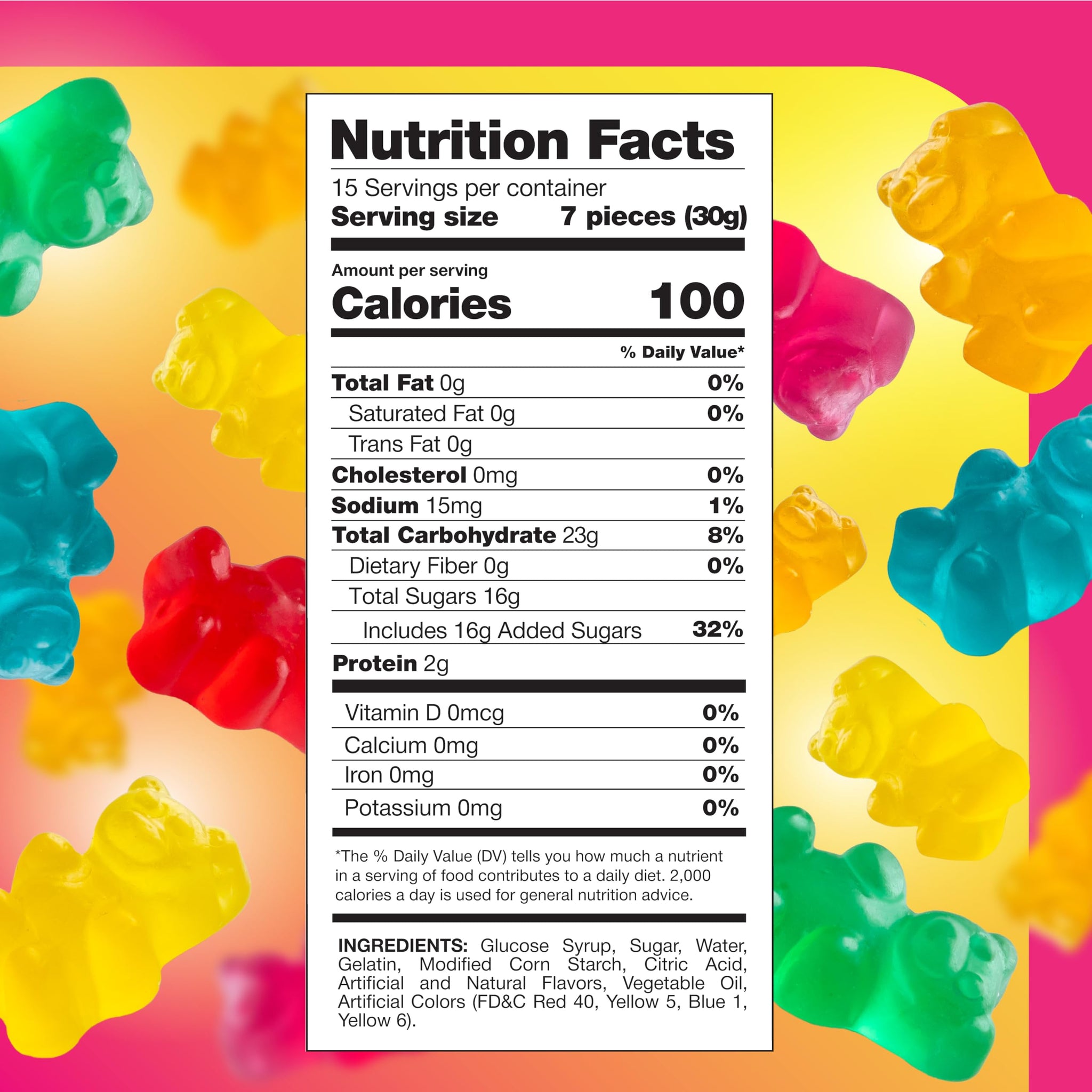 Gummi Bears - 1 Pound Pack - Gummy Candy - Assorted Fruit Flavors - Chewy Candy for Parties, Snacking, and Goodie Bags - Classic Gummies - Lunchbox