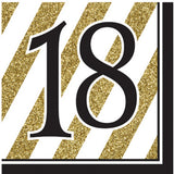 Creative Converting Black and Gold 60" Paper Luncheon Napkins