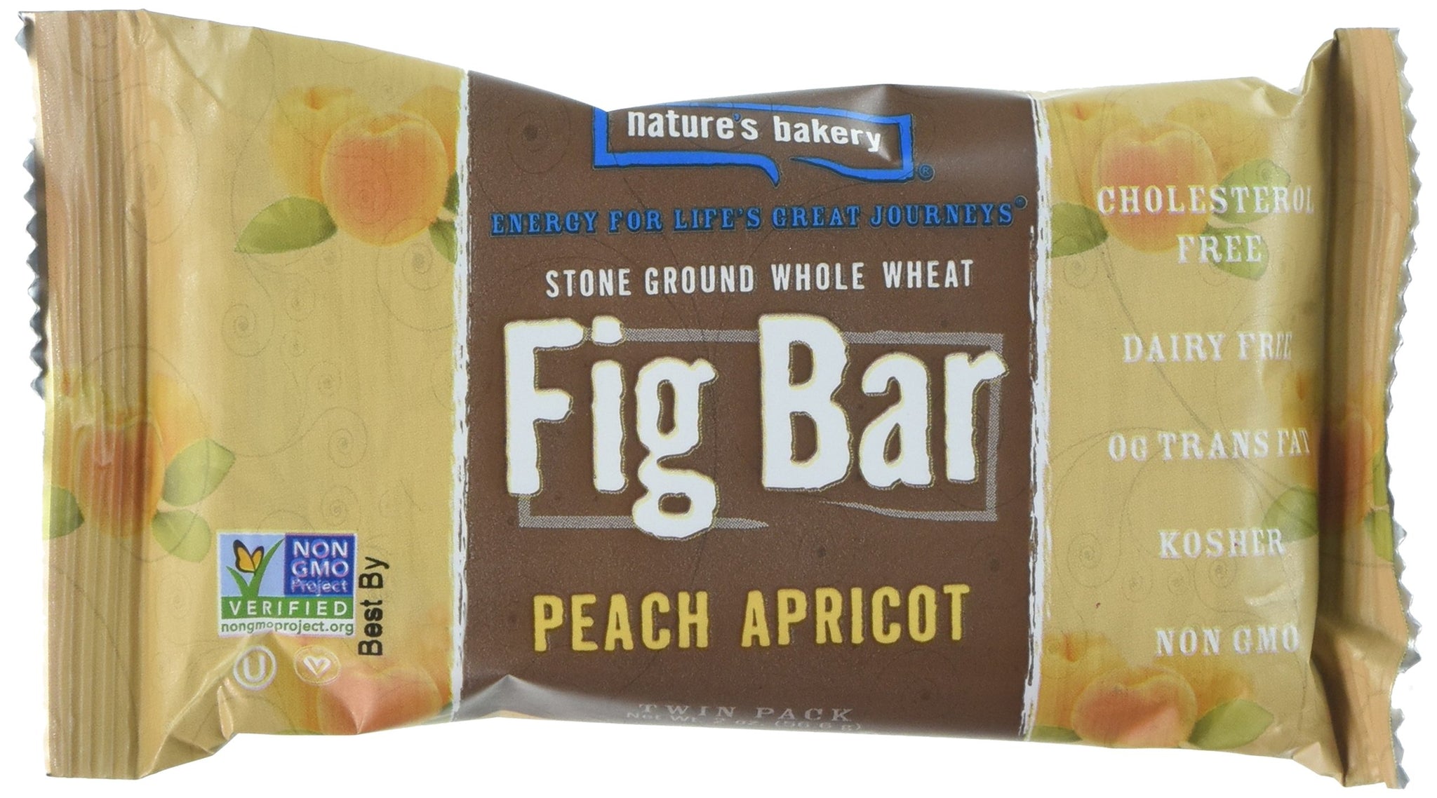 Natures Bakery Whole Wheat Fig Bar, Peach Apricot, 6 Count (Pack of 4)