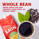 Lion Coffee Toasted Coconut Flavored, Light Roast Whole Bean Coffee, A Taste of Aloha - 10 Ounce Bag