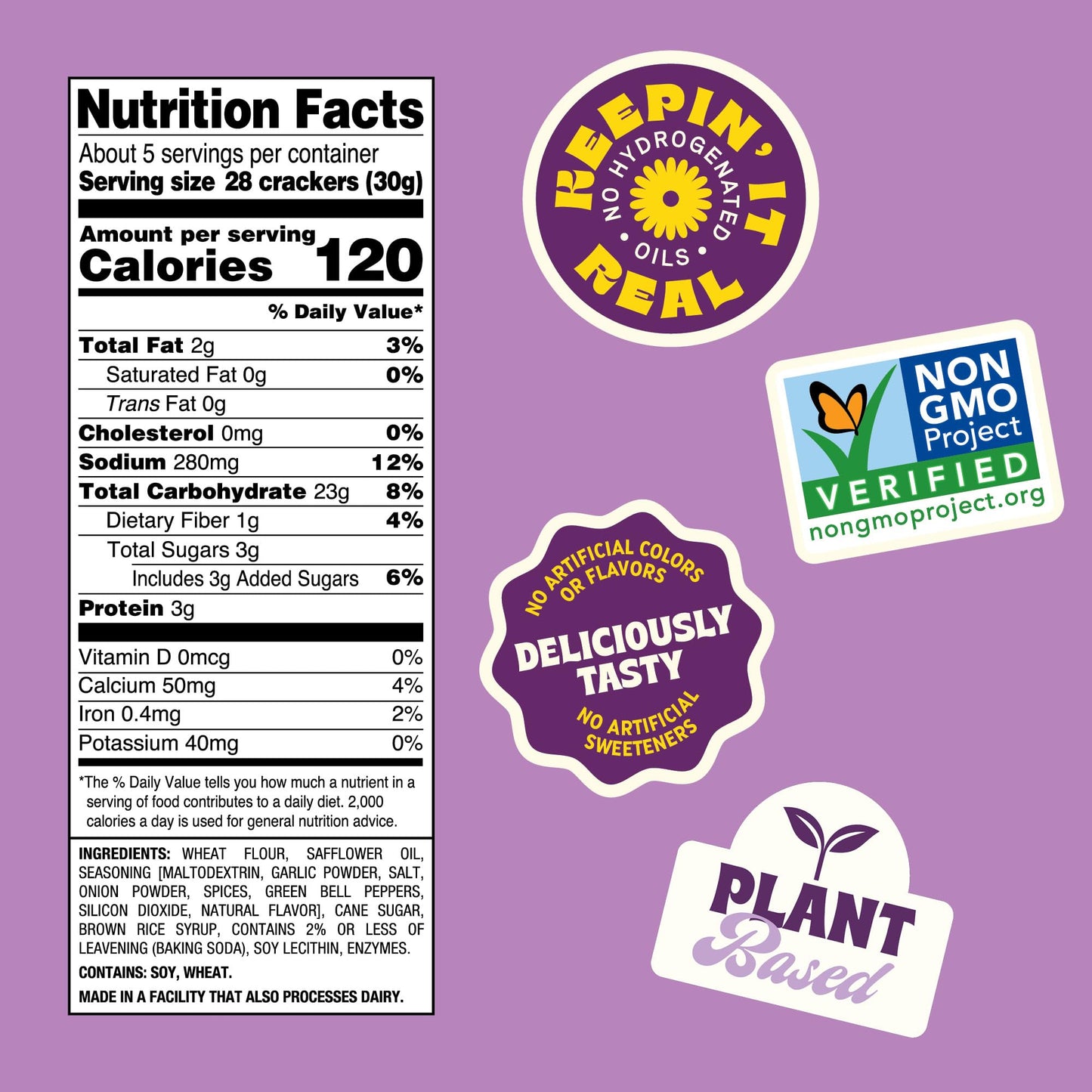 NEW Back to Nature Garlic & Herb Mini Seasoned Crackers, Non-GMO, Plant-Based Snack Cracker, Snack Happy, 5 oz Box