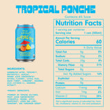 De La Calle Tepache - Tropical Ponche - Modern Mexican Soda - Craft Fermented Pineapple Sparkling Beverage - Certified Organic, Non-Alcoholic, Healthy