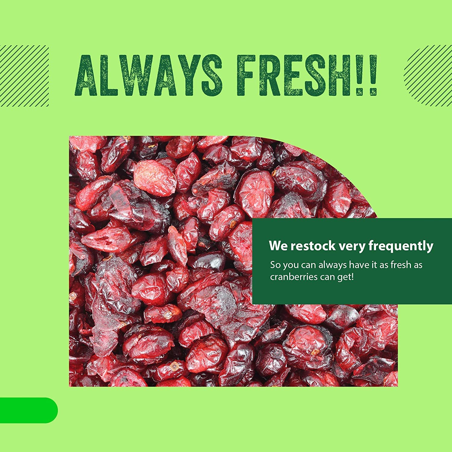 Dried Cranberries Original 2 Pound (32 oz) Batch Tested Gluten & Peanut Free | Resealable Bag | High in Antioxidant | Great for Salads, Cooking