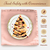 Reli. Disposable Plastic Plates, White & Gold Rim (50 Pcs, 7.5" Dessert Plate) | Hard Plastic, for Dessert/Salad/Cake | Heavy Duty Disposable Rounds