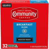 Community Coffee Breakfast Blend Medium Roast Single Serve Keurig K-Cup Pods 32 ct Box