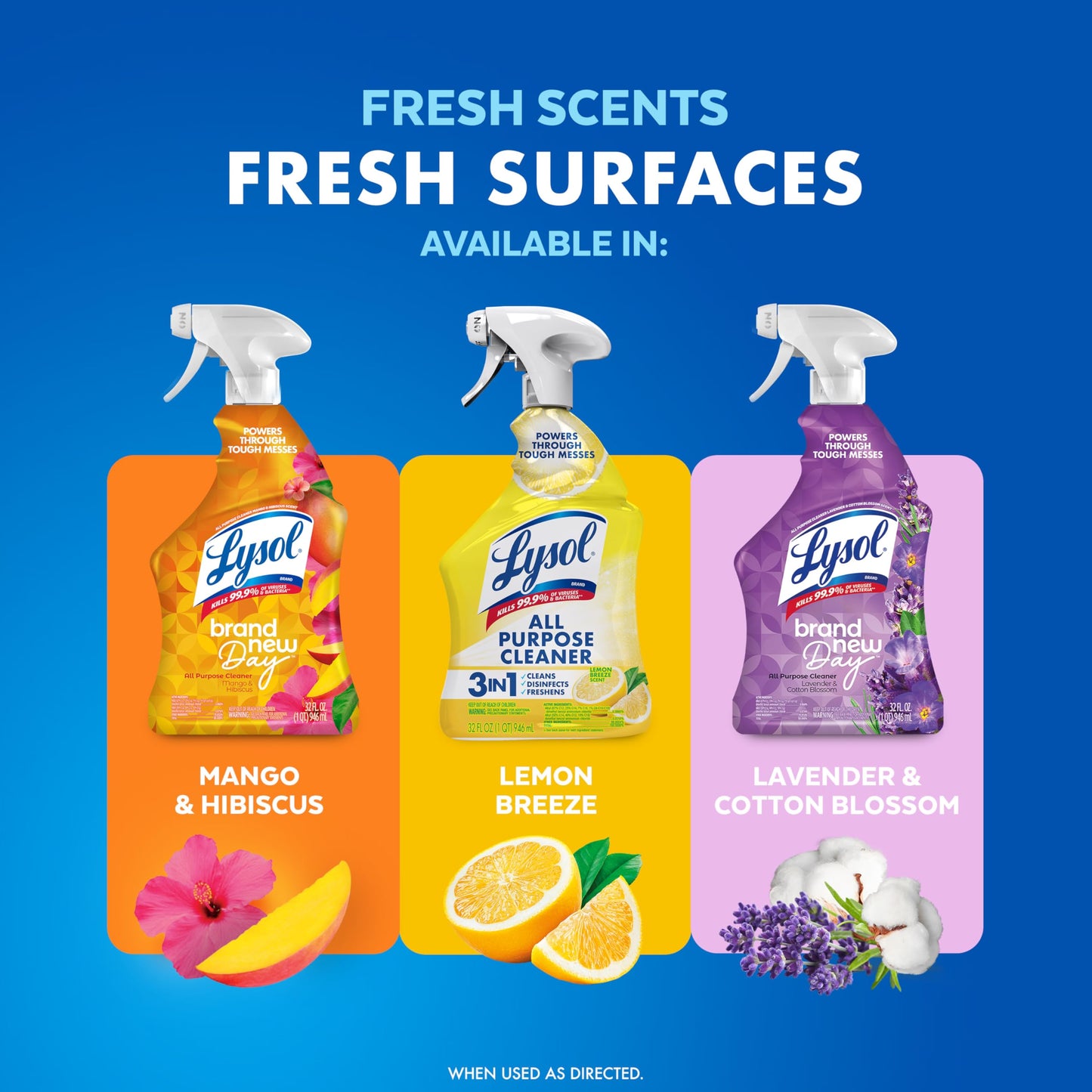 Lysol All Purpose Cleaner Spray, Multi-Purpose Disinfecting Spray, Kitchen & Bathroom Cleaner, Lemon Breeze Scent, 32 Fl Oz (Pack of 2)