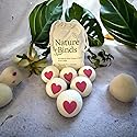 Dryer Balls Red Heart Natural Wool Reusable Eco-Friendly 6-Pack XL Premium All Natural Reduces Wrinkles Saves Drying Time Chemical Free Alternative