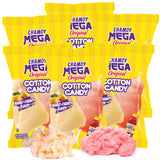 Mango Chamoy Cotton Candy, Sweet and Spicy Sugar Floss, Individually Wrapped Treats, 3.1 Ounces Each (Pack of 6)