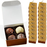 4pc Gold Chocolate Truffle Assortment (20 Boxes) - Perfect for Events, Weddings, Client & Employee Gifts