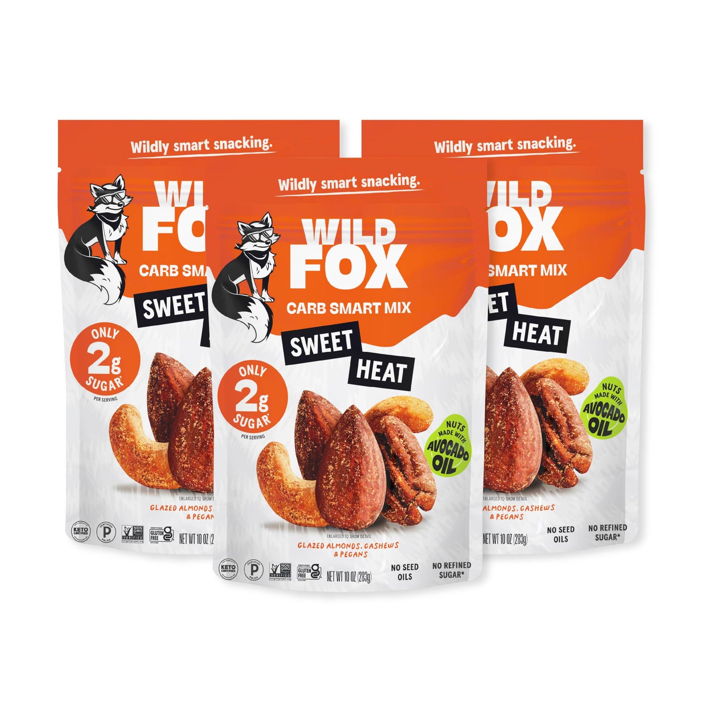 Wild Fox Trail Mix - Healthy Plant-Based Snack Made With Pure Avocado Oil And No Refined Sugar Or Seed Oils Ideal For Vegan Gluten-Free And Paleo