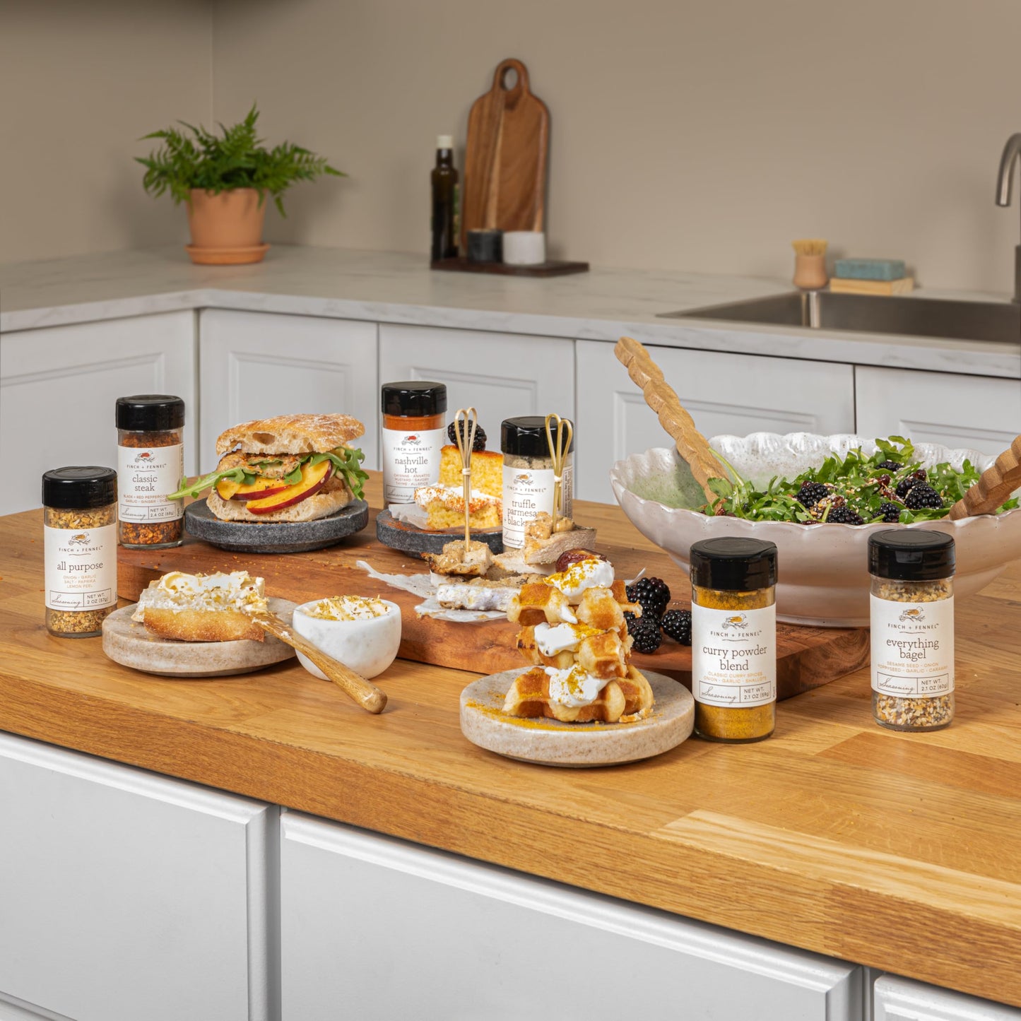 Finch + Fennel 6 Piece Seasoning Sampler Pack Gift Box