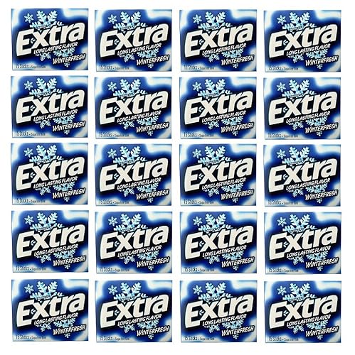 Extra Winterfresh Gum, 20 Packs of 15 Pieces Total 300 Sticks