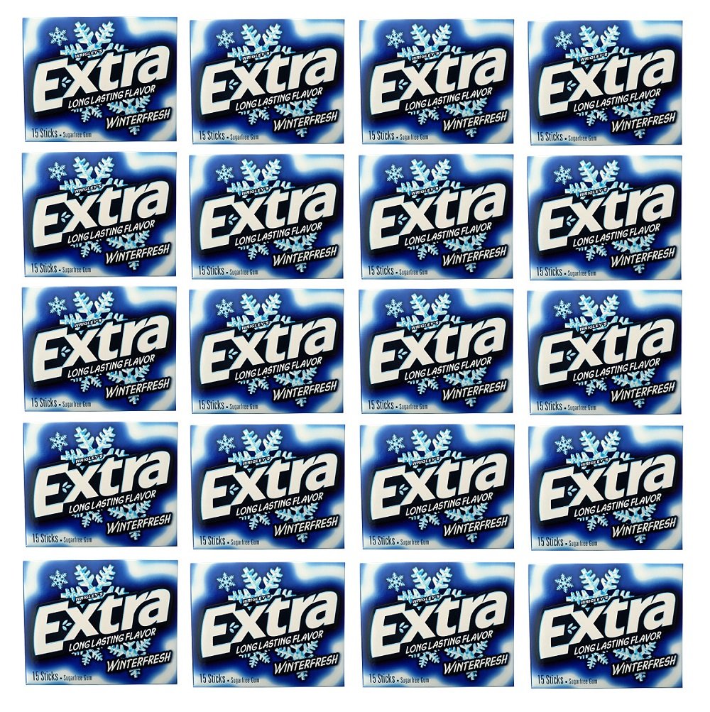 Extra Winterfresh Gum, 20 Packs of 15 Pieces Total 300 Sticks