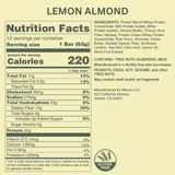 MANOU All Natural High Protein Bar, 20g Protein, 10g Prebiotic Fiber, No Added Sugar, Nothing Artificial (12 Count, Lemon Almond)