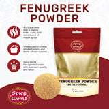 Spicy World Fenugreek Seed Powder 5 Pound Bulk Bag - Ground Methi Seeds, Natural Indian Spice