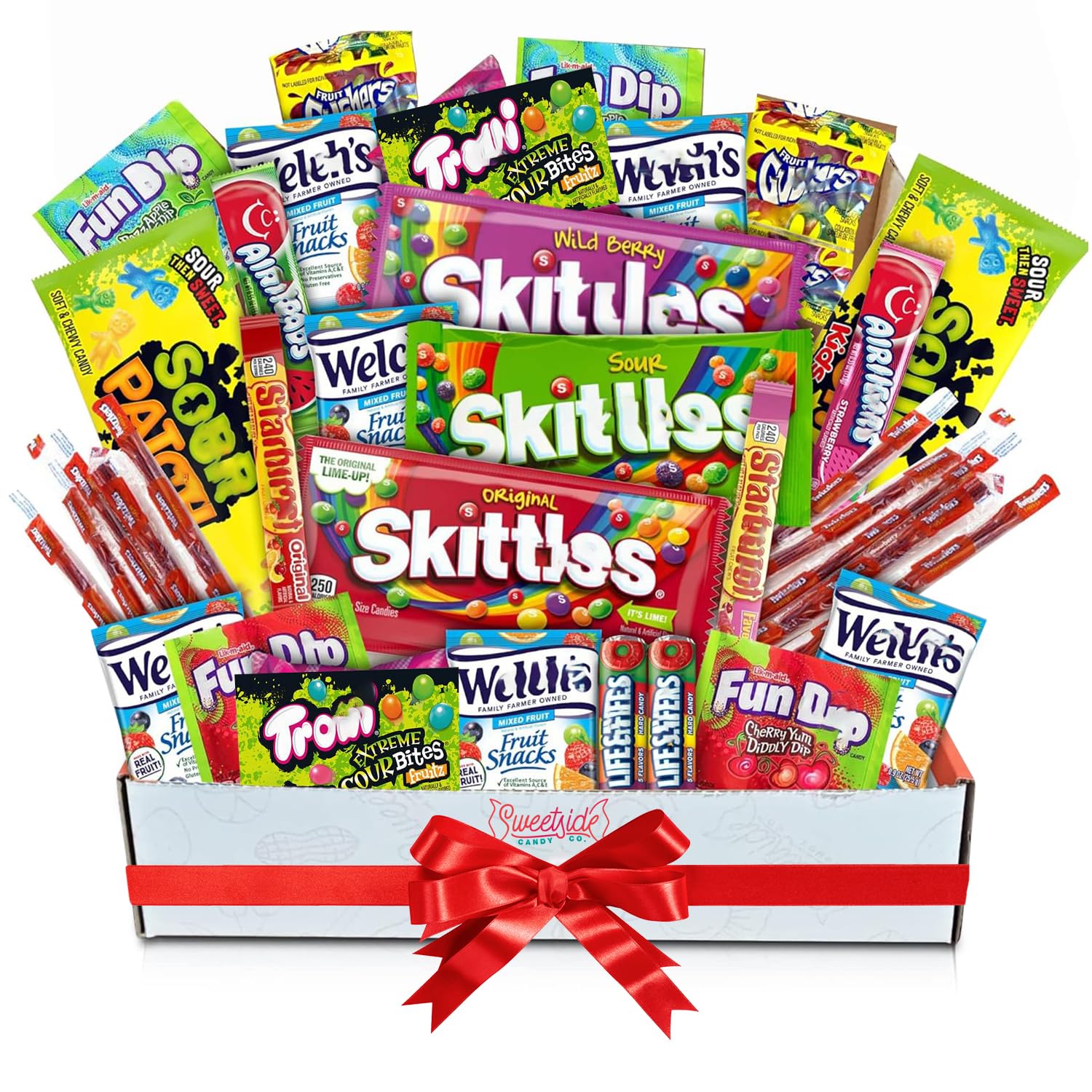 Assorted Candy Box - 41 Piece Gift Basket - Treat Boxes for College Students, Office & Family - Ultimate Birthday Gifts for Men, Women & Teens - Candy