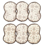 Bright Habits Sponge Set in Jolie Taupe, 6 Pack Super Absorbent Washable Reusable Cleaning Sponges Made from Recycled Materials, Durable Eco Friendly