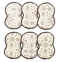 Bright Habits Sponge Set in Jolie Taupe, 6 Pack Super Absorbent Washable Reusable Cleaning Sponges Made from Recycled Materials, Durable Eco Friendly