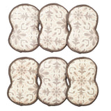 Bright Habits Sponge Set in Jolie Taupe, 6 Pack Super Absorbent Washable Reusable Cleaning Sponges Made from Recycled Materials, Durable Eco Friendly