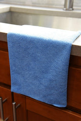 Dri Professional Commercial Grade Lint Free Extra-Thick Microfiber Cleaning Cloth 24 Pack Blue (300 GSM, 16 in x 16 in)