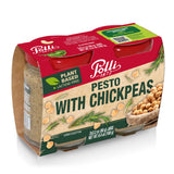 Polli Chickpea Pesto - Plant Based Italian Pesto Sauce with Extra Virgin Olive Oil & Almonds, Vegan Pasta Sauce, Dairy Free, Made in Italy, 2 x 3.2 oz