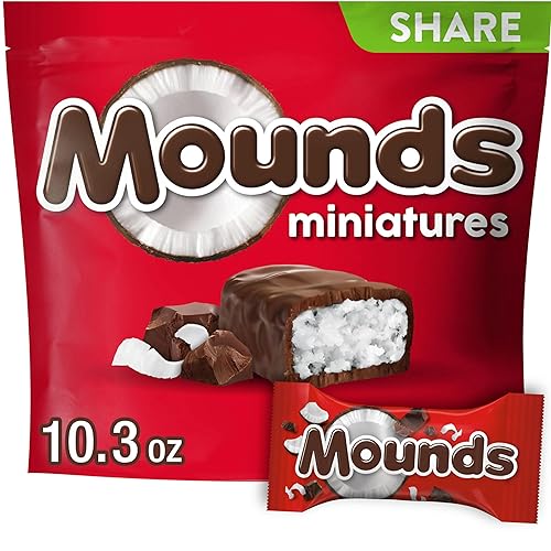 MOUNDS Miniatures Coconut and Dark Chocolate Candy Share Pack, 10.3 oz