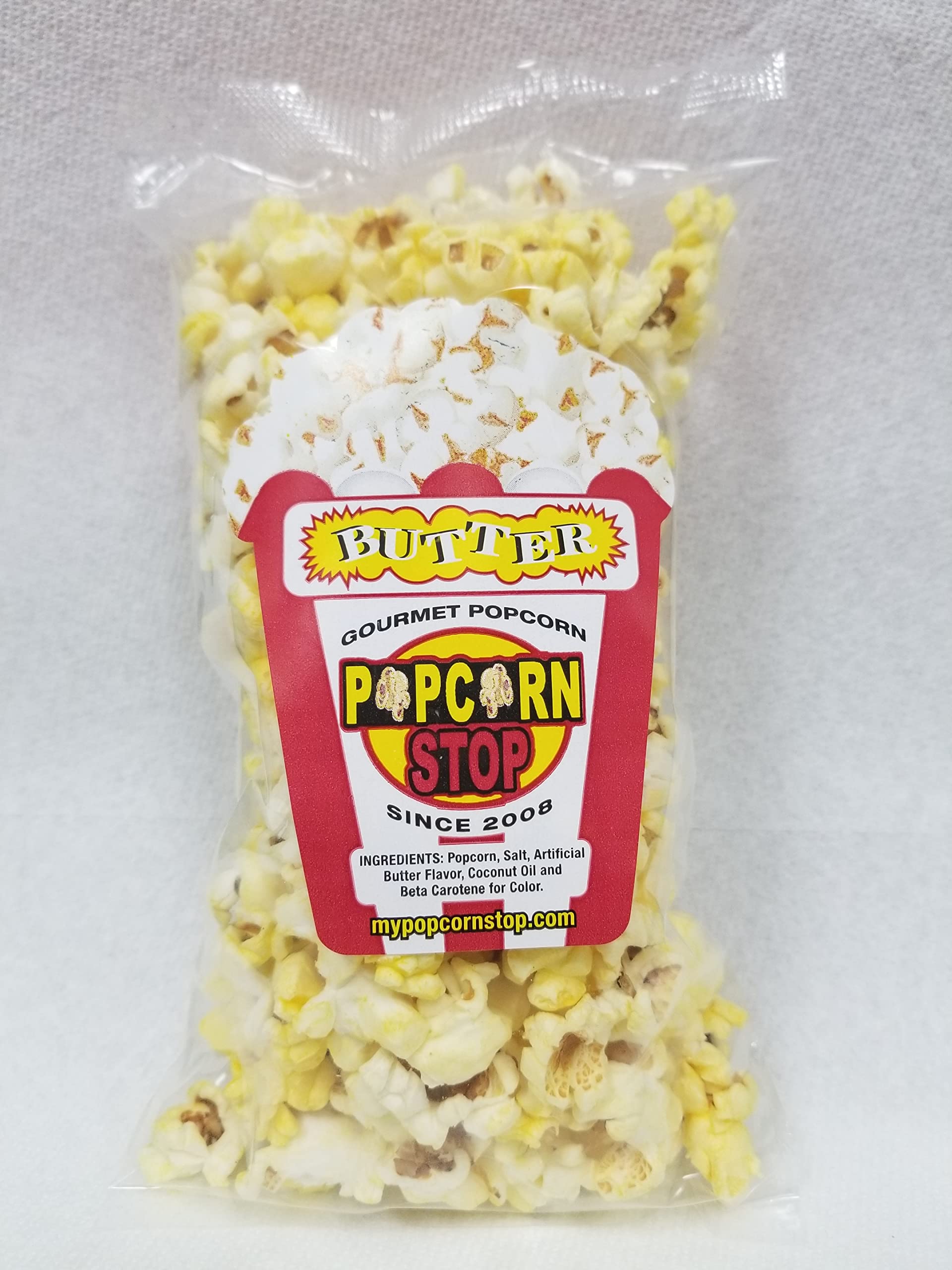 50-Count Movie Butter Popcorn - 3 Cups Each (1.04 oz) | Freshly Oil-Popped & Heat-Sealed Bags | Popcorn Stop - Tiny Heat-Sealed Bags are Perfect