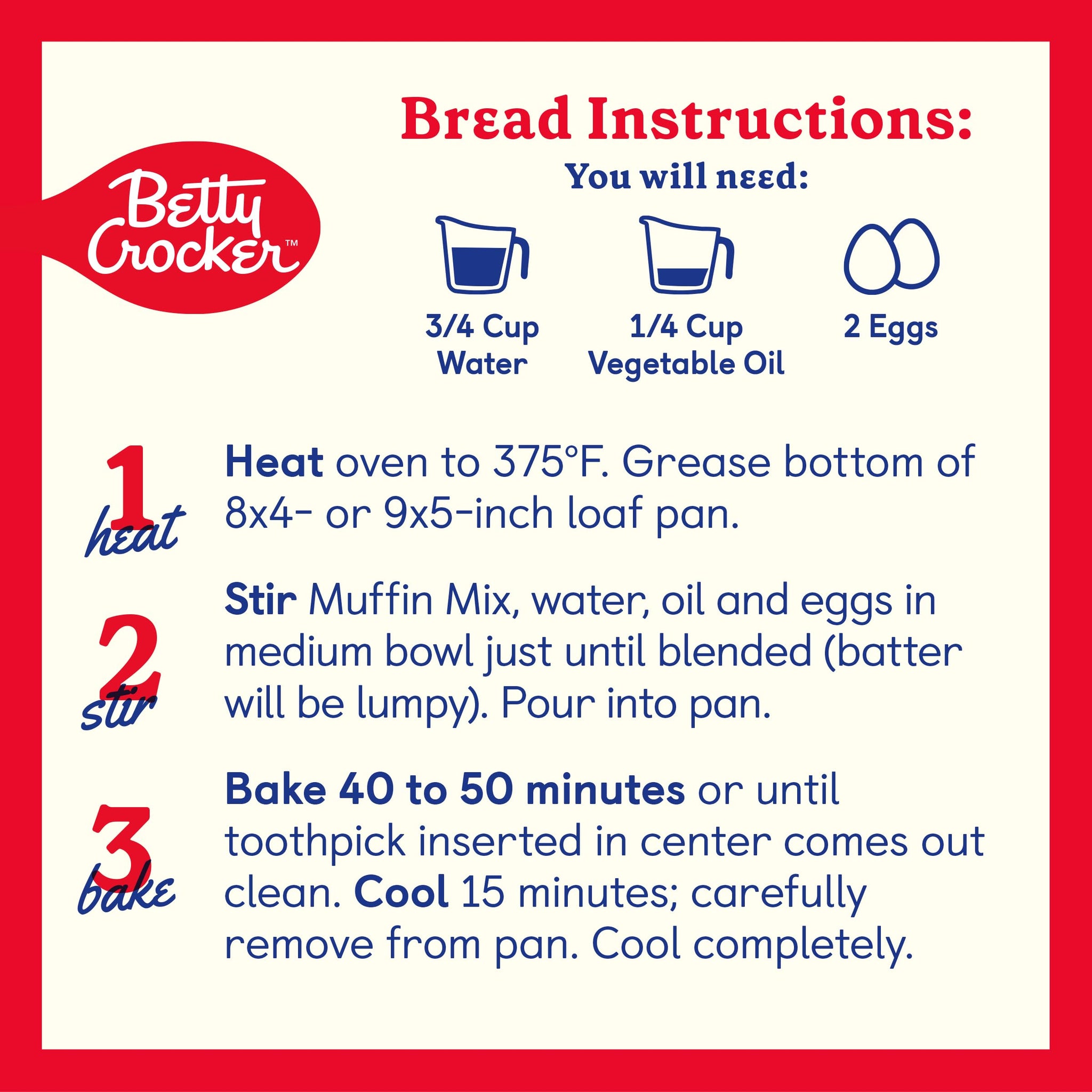 Betty Crocker Chocolate Chip Muffin and Quick Bread Mix, 14.75 oz