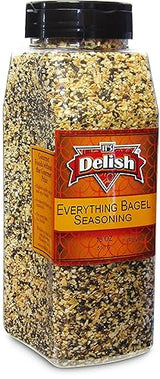 Everything Bagel Seasoning Blend by It's Delish, 20 Oz Large Jar - Premium All Natural Bagel Spice Seasoning Mix With Salt for Bagels, Buns, Bread