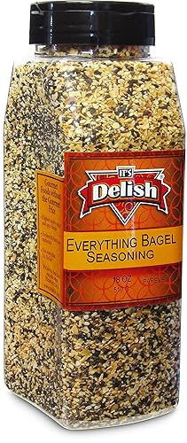 Everything Bagel Seasoning Blend by It's Delish, 20 Oz Large Jar - Premium All Natural Bagel Spice Seasoning Mix With Salt for Bagels, Buns, Bread