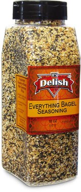 Everything Bagel Seasoning Blend by It's Delish, 20 Oz Large Jar - Premium All Natural Bagel Spice Seasoning Mix With Salt for Bagels, Buns, Bread