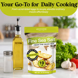Aromasong Sea Salt 100% Natural Unrefined Gluten Free Fine Grain Table Salt - 19 Lb Large Bulk Resealable Bag (Packaging May Vary)