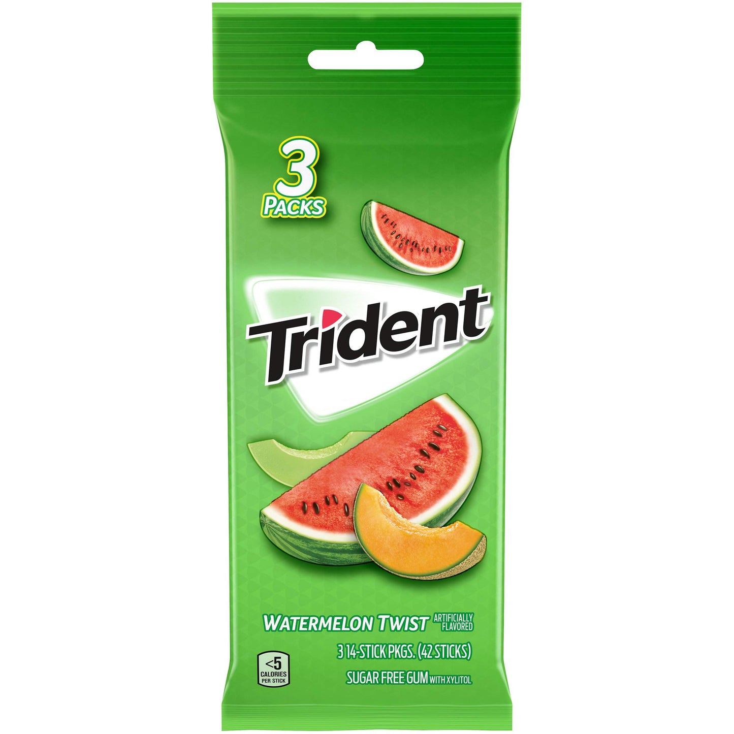 Trident Sugar-Free Chewing Gum, Watermelon Twist Flavor, 42 Count (Pack of 1)