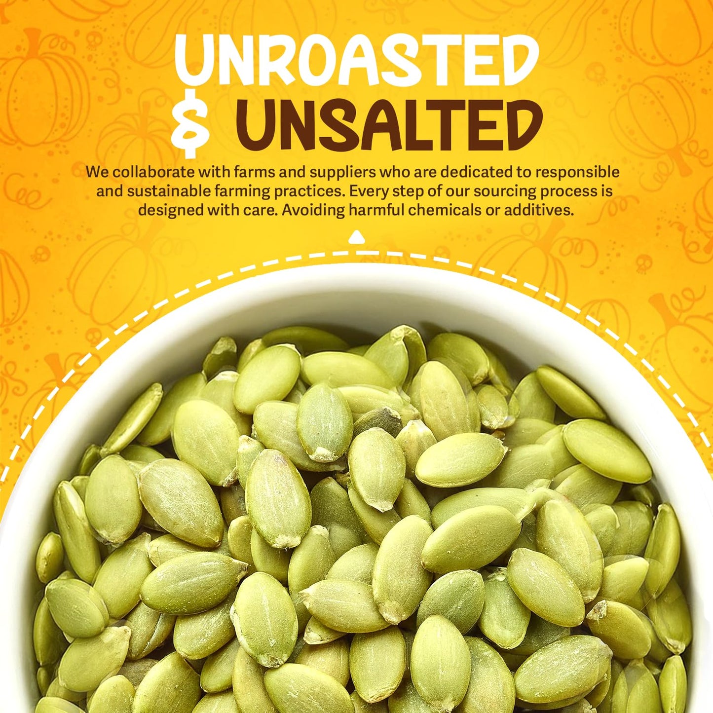 Sunbest Natural Raw Pumpkin Seeds, 5 lbs - Unsalted & Shelled - Bulk Bag, Whole Pepitas, Pumpkin Seeds to Eat - For Snacking, Baking & Topping - Rich