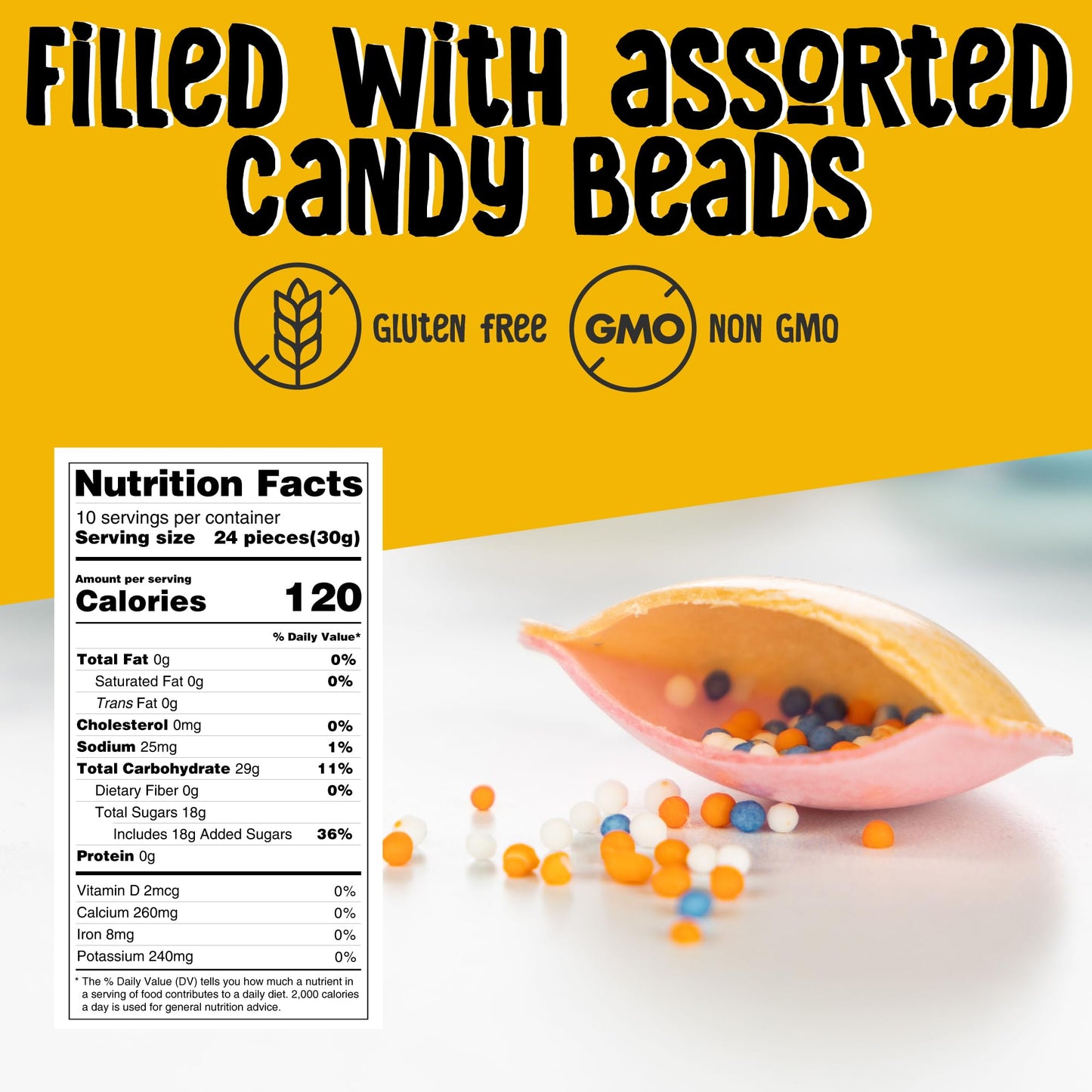 Gerrit's Satellite Wafers Candy - Pack of 240 - Filled with Assorted Beads - Light, Crispy, and Nostalgic Flying Saucer Candy Wafers