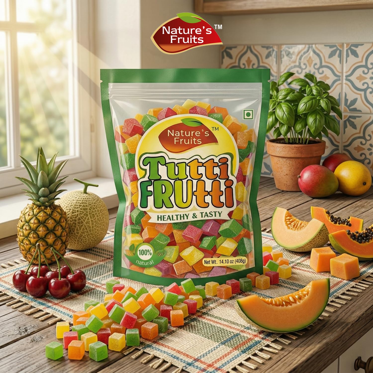 Nature’s Fruits Tutti Frutti Original natural colours Gummy 14 oz