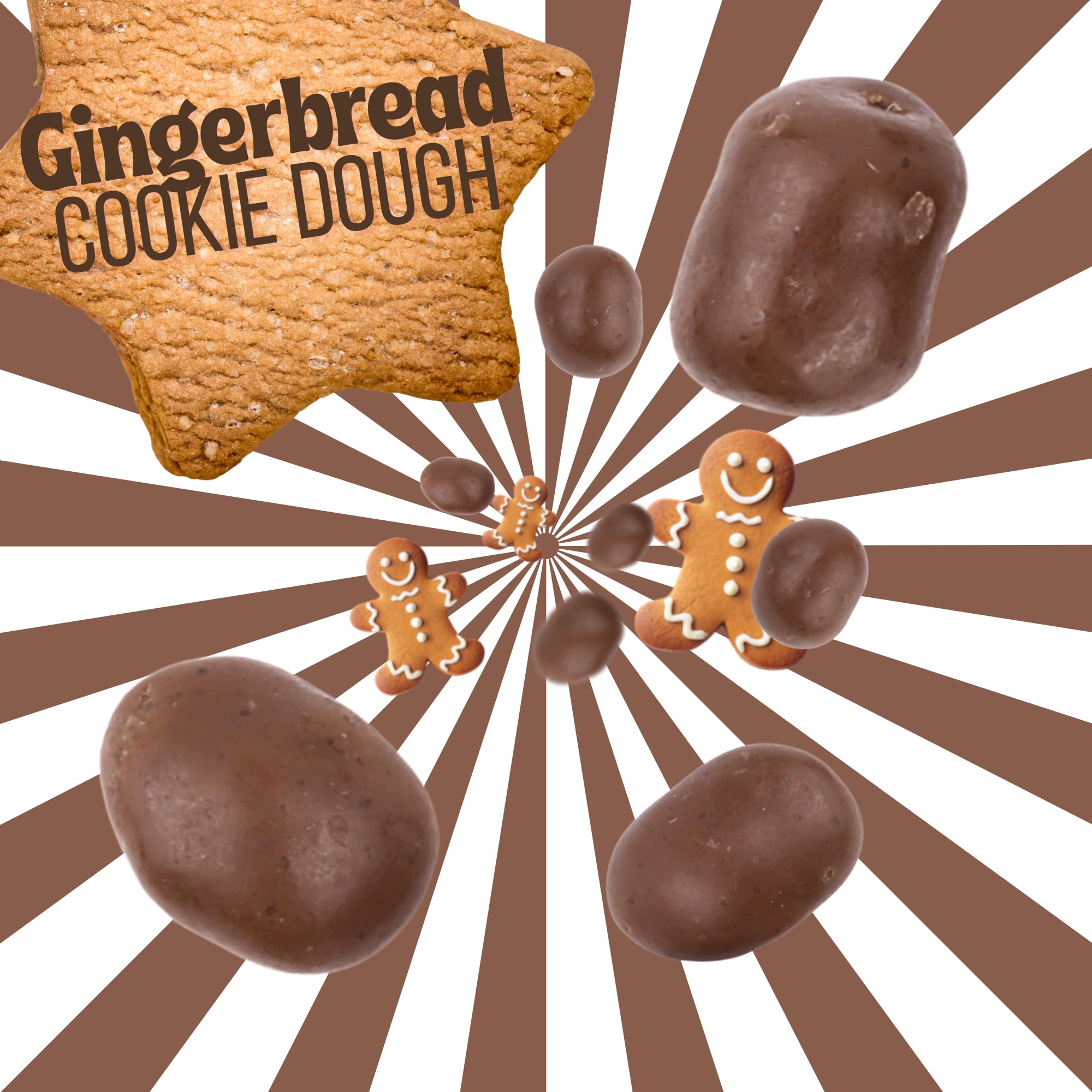 Christmas Gingerbread Cookie Dough Bites, Stocking Stuffer Candy Boxes, 3.1 Ounces (Pack of 3)