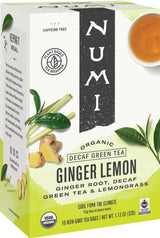 Numi Teas Numi Organic Tea Decaf Ginger Lemon Green Tea, 16 Count