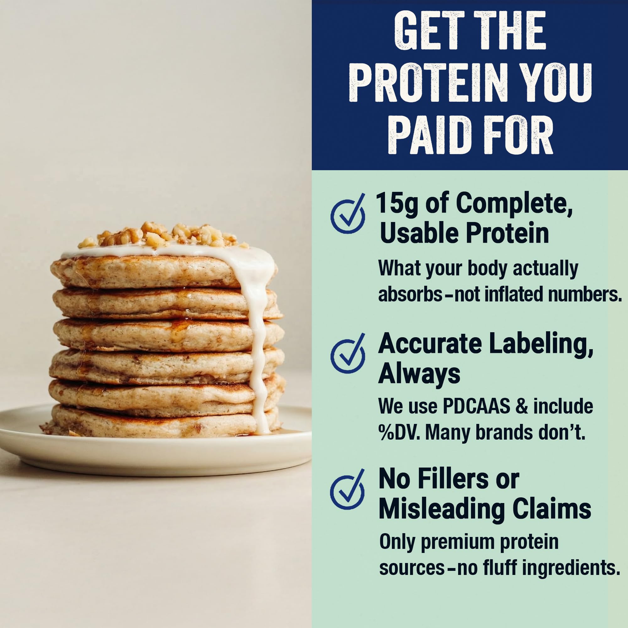 PEScience Protein Pancake Mix for Protein Waffles and Pancakes, Just Add Water, Whey and Casein Blend, Amazing Taste and Fluffy Texture - Cinnamon Roll, 12 Servings