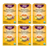 Yogi Tea - Honey Lemon Throat Comfort (6 Pack) - Soothes the Throat - 96 Tea Bags