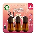 Air Wick Essential Mist Refill, 3 Ct, Vanilla and Pink Papaya, Essential Oils Diffuser, Air Freshener