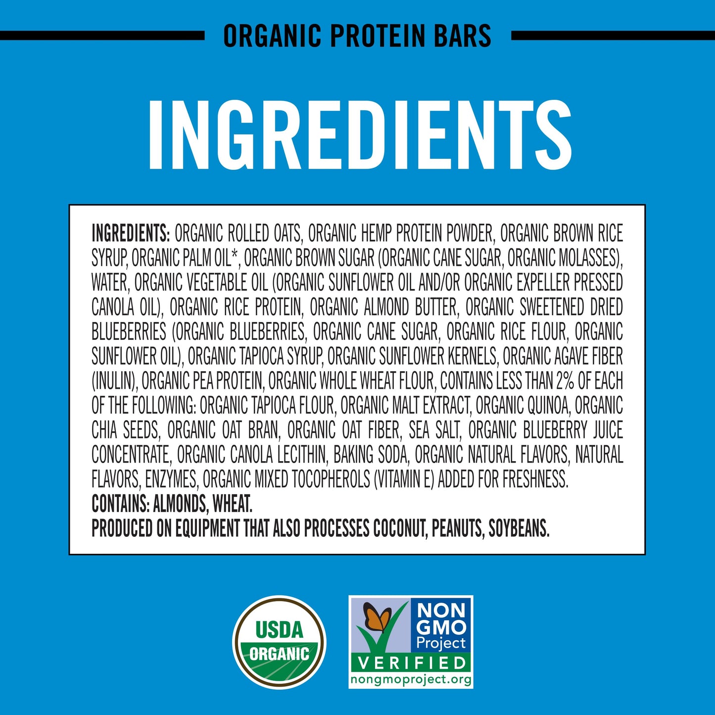 Dave's Killer Bread Blueberry Almond Butter Amped-Up Protein Bars 4 CT + 1 Branded Sticker Variety Pack