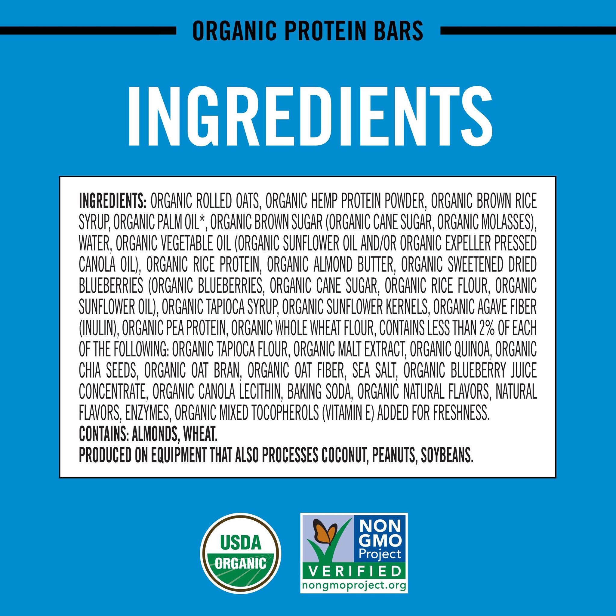 Dave's Killer Bread Blueberry Almond Butter Amped-Up Protein Bars 4 CT + 1 Branded Sticker Variety Pack