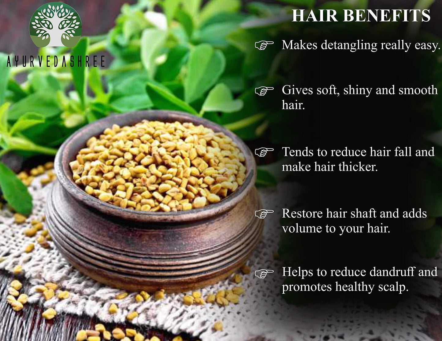 AYURVEDASHREE Fenugreek Seeds Powder 200 Gm I Trigonella foenum-graecum Sd. | Methi Powder | Spice Indian Cuisine | Hair Care | Improves Digestion