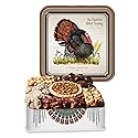 PRIESTER'S | Wild Turkey Gift Tin | Gorgeous Original Artwork + Gourmet Southern Pecan Treats | Unique & Delicious Gift | 7.75 x 7.75 x 2in
