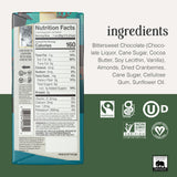 Endangered Species Dark Chocolate Bar w/Cranberries & Almonds (72% cocoa)