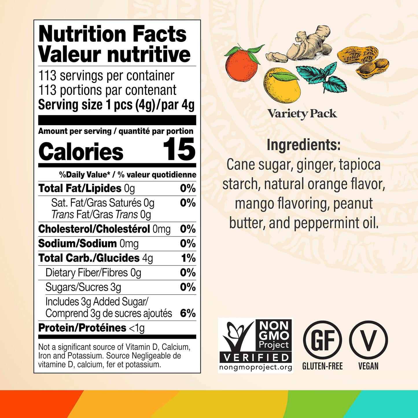 Chimes Ginger Chews 1lb Variety Bag