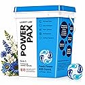 PowerPax 5-in-1 Laundry Detergent Pods - 425 Count, Washer Pods with Stain Remover, Odor Control, Fabric Softener & Color Care for Commercial Laundry